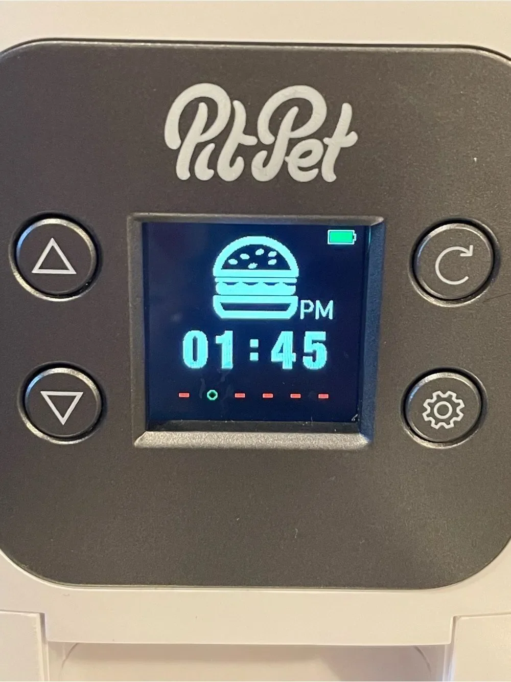 PitPet Automatic Pet Feeder with LED Display - White Cats & Small Dogs